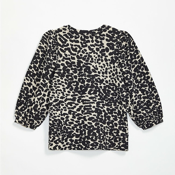 Jacquard Puff Selve Leopard Sweater - Picture 3 of 4
